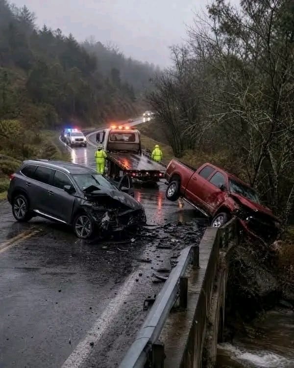 Fuerte accidente en una carretera mojada deja dos vehículos con importantes daños y genera preocupación